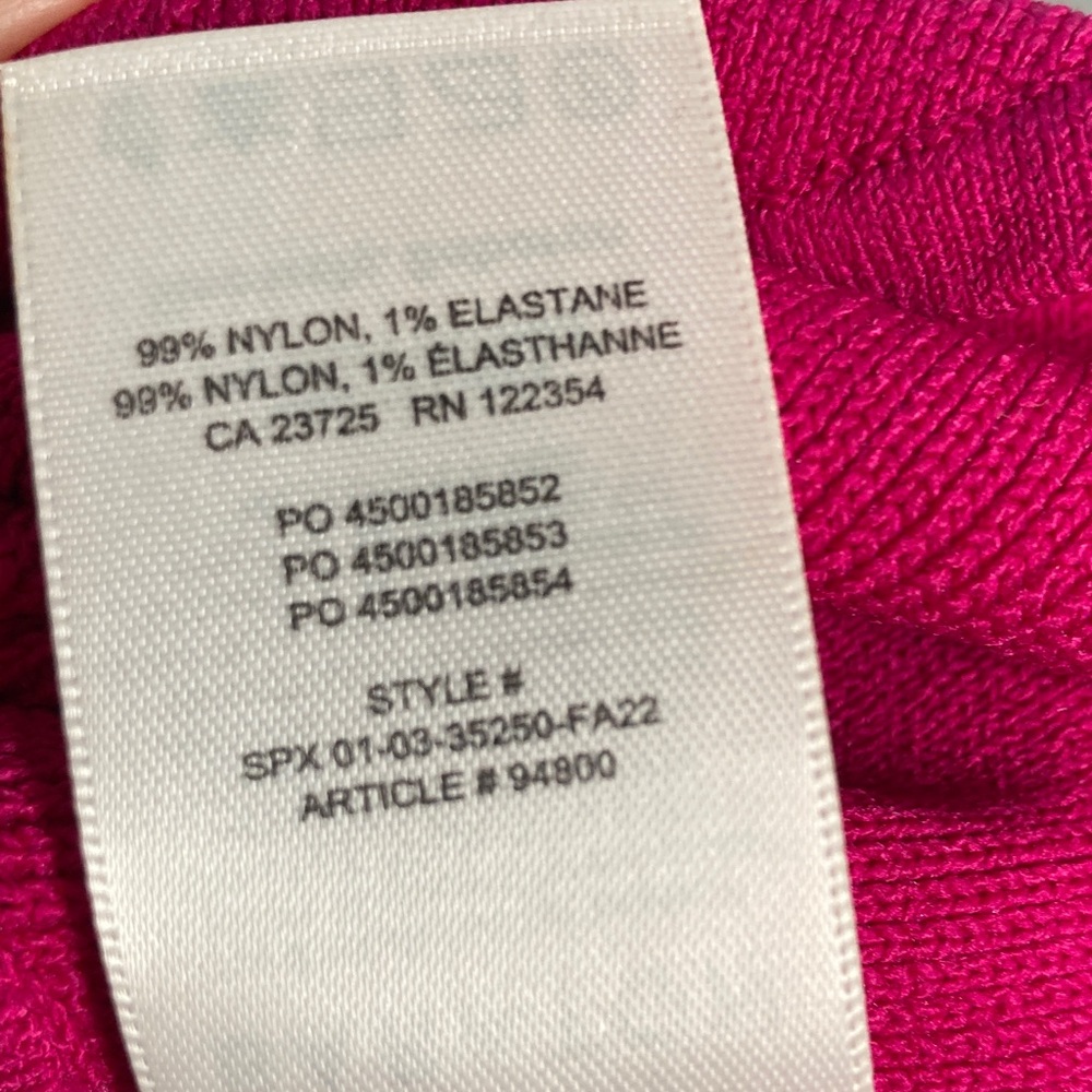 Babaton Sculpt Knit Bustier Tank Fuchsia Square neck Crop Top Aritzia sz M - Picture 5 of 5